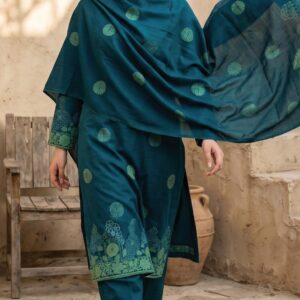 ‎JAQCAURD DORIYA Lawn -S-J-COL-7 GRN BLUE